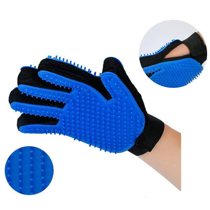 Pet Grooming Glove for Dogs and Cats – Gentle Hair Remover Mitt with Adjustable Wrist Strap and Soft Silicone Tips 3