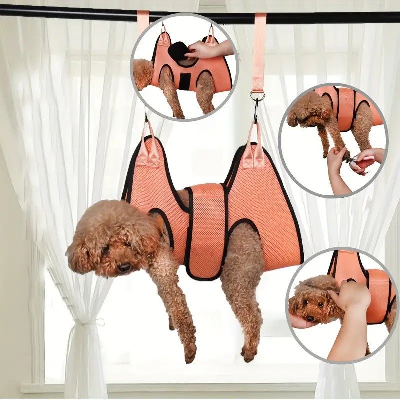 Pet Grooming Hammock for Dogs and Cats – Comfortable, Secure Design for Easy Nail Trimming and Bathing 0