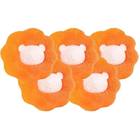 Pet Hair Remover Balls for Laundry – Reusable Dog and Cat Hair Remover Tool with Anti-Tangle Design in Orange and Blue 0