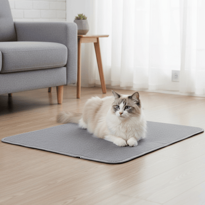Pet Heating Mat – Waterproof Electric Heating Pad for Cats and Dogs, Soft Polyester Cat Warming Pad, Comfortable and Durable 1