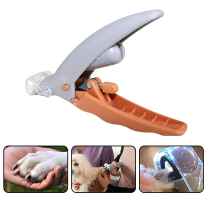 Pet Nail Clipper with LED Light and 5X Magnifier – Ergonomic Design for Safe Grooming 0