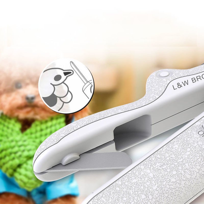 Pet Nail Clippers with LED Light - Safe Dog and Cat Nail Trimming, Ergonomic Design, Rechargeable, Stainless Steel Blades 4