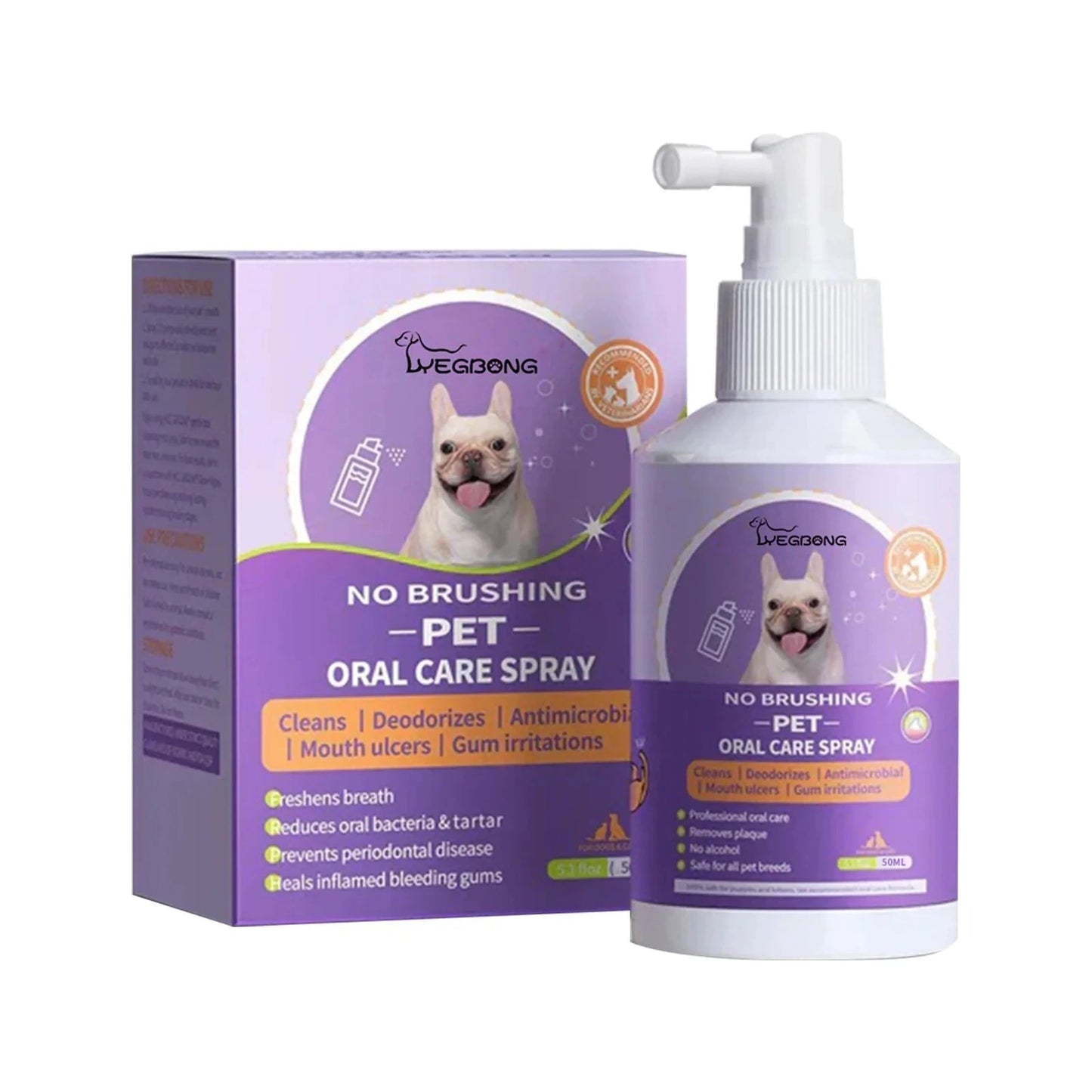 Pet Oral Cleanse Spray for Dogs and Cats – Natural Herbal Dental Care for Fresh Breath and Healthy Mouth 0