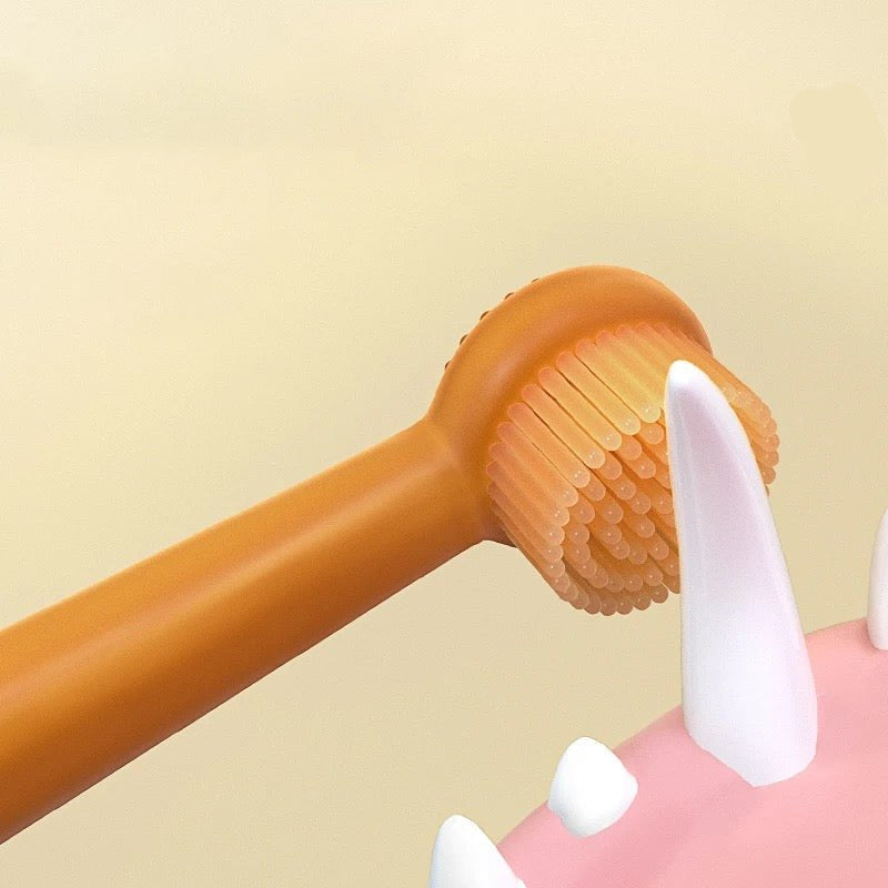 Pet Toothbrush Set for Dogs and Cats – Dual-Head Design with Food-Grade Silicone for Gentle Cleaning and Gum Care 4