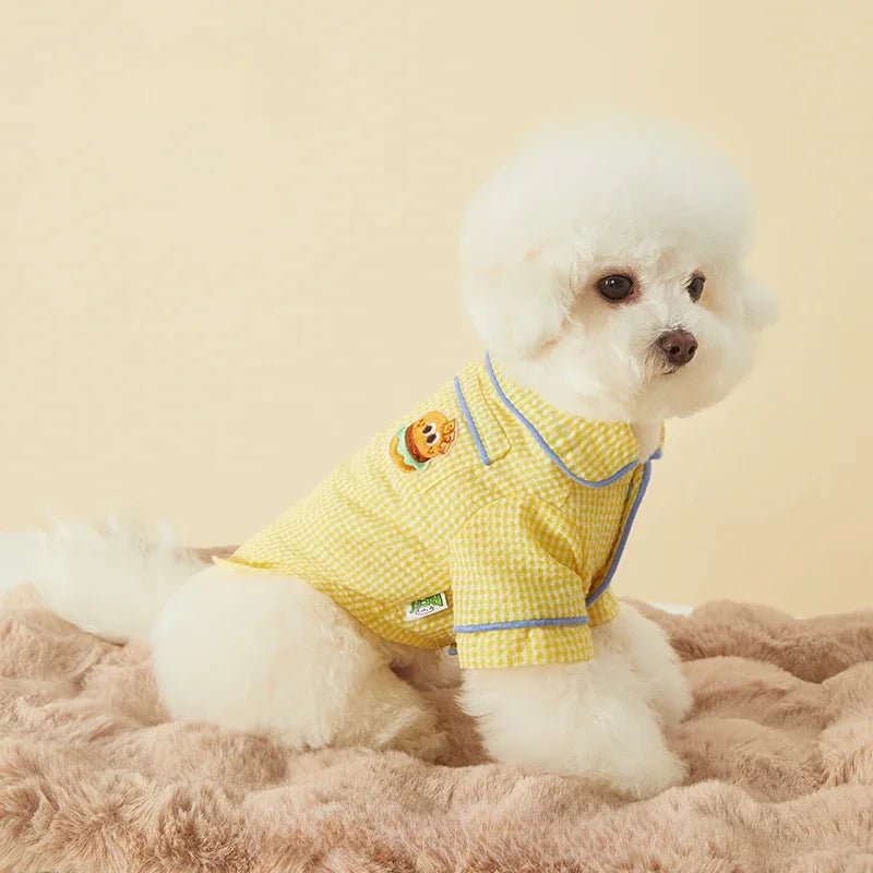 Plaid Cotton Loungewear for Small Dogs – Comfortable and Stylish Pet Outfit in Multiple Sizes 0