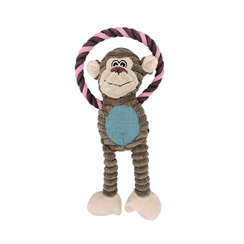 PlayPaws | Plush Corduroy Dog Toys with Squeaker 0