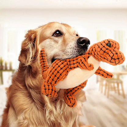 Plush Dinosaur Chew Toy for Dogs – Soft and Durable Fleece Design 0