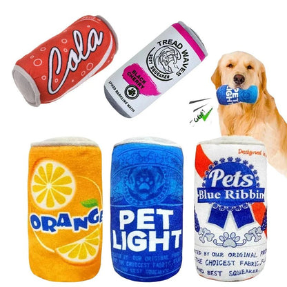 Plush Dog Chew Toy with Squeaker – Soft Bottle Design for Small to Medium Dogs, Durable and Engaging Playtime 1