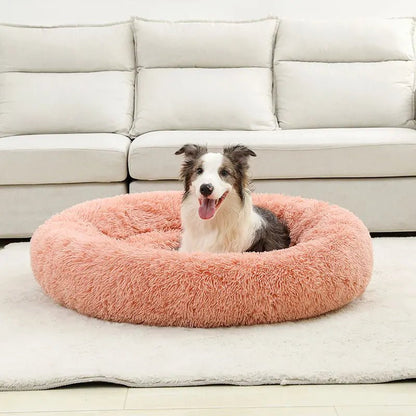 Plush Donut Dog Bed for Cats and Dogs – Soft Cotton Pet Bed for Ultimate Comfort 10