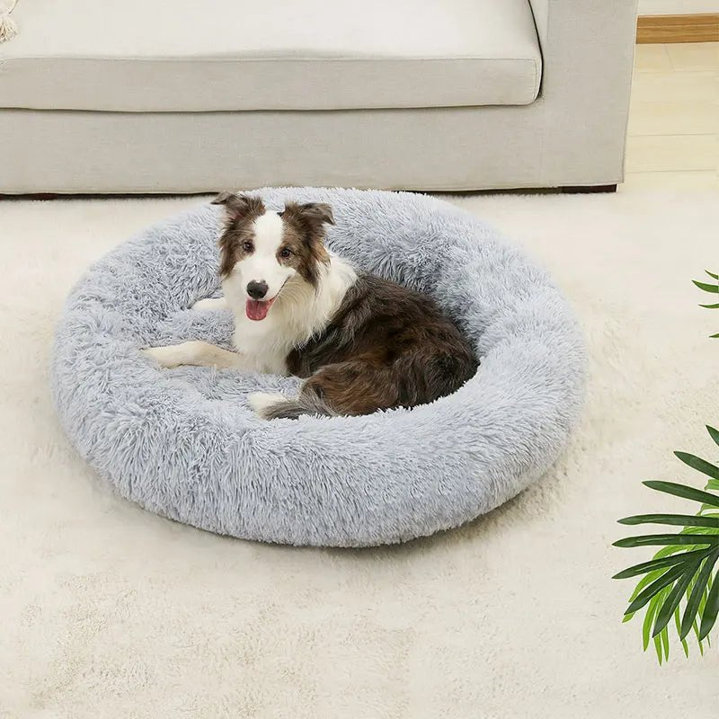 Plush Donut Dog Bed for Cats and Dogs – Soft Cotton Pet Bed for Ultimate Comfort 4