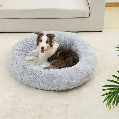 Plush Donut Dog Bed for Cats and Dogs – Soft Cotton Pet Bed for Ultimate Comfort 4