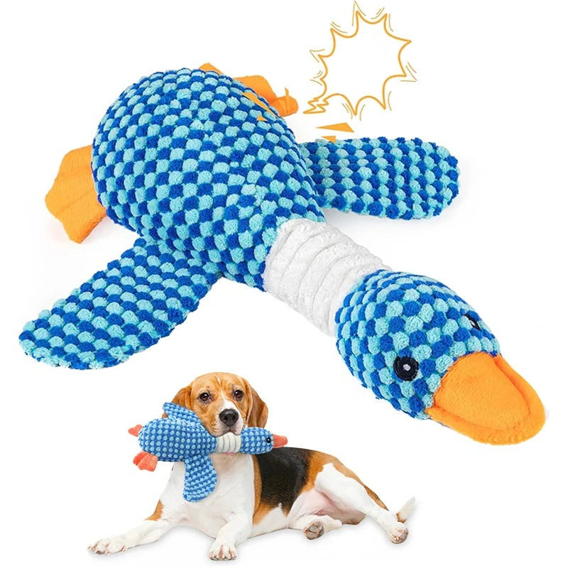 Plush Duck Chew Toy for Dogs with Squeaker – Soft, Safe, and Engaging Playtime Companion for All Breeds 0