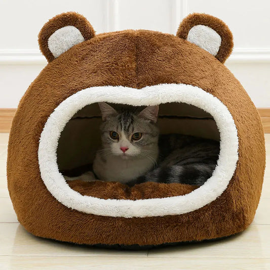Plush Fun | Luxury Funny Cat Bed for Cozy Pets 0