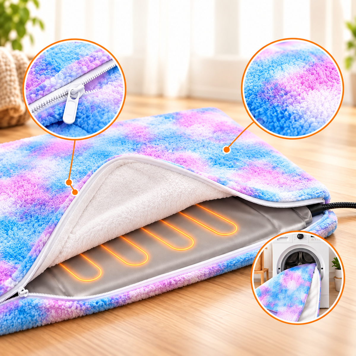 Electric Heated Dog Mat with Adjustable Warmth