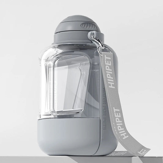 Portable 2-in-1 Dog Water Bottle Dispenser with Food Container – 1000ml Water and 300ml Food for Travel and Outdoor Adventures 0