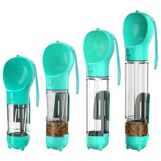 Portable 3-in-1 Dog Water Bottle with Food Bowl and Waste Bag Holder – Leak-Proof and Lightweight for Travel and Outdoor Use 0