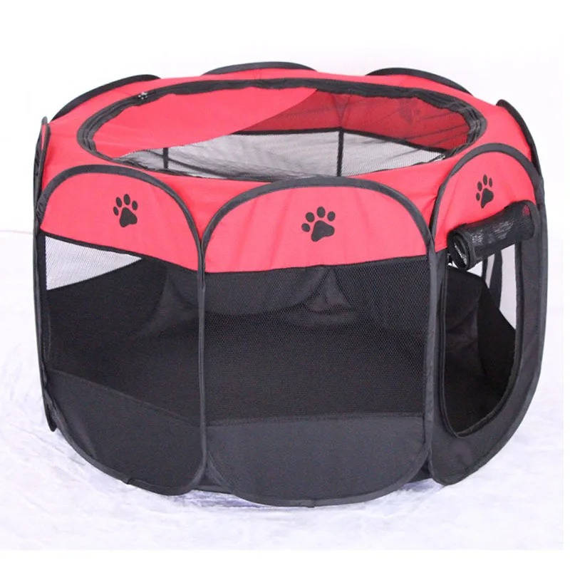Portable Cat Tent and Small Dog Tent for Indoor Outdoor Use – 8 Mesh Panels for 360-Degree Visibility and Easy Access 6