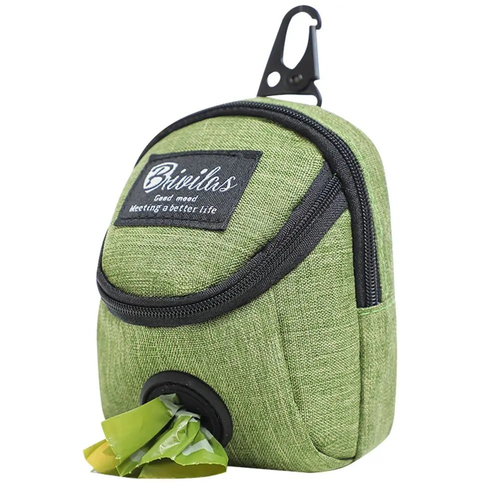 Portable Dog Training Pouch with Poop Bag Holder – Durable Oxford Fabric Treat Bag for Outdoor Use 0