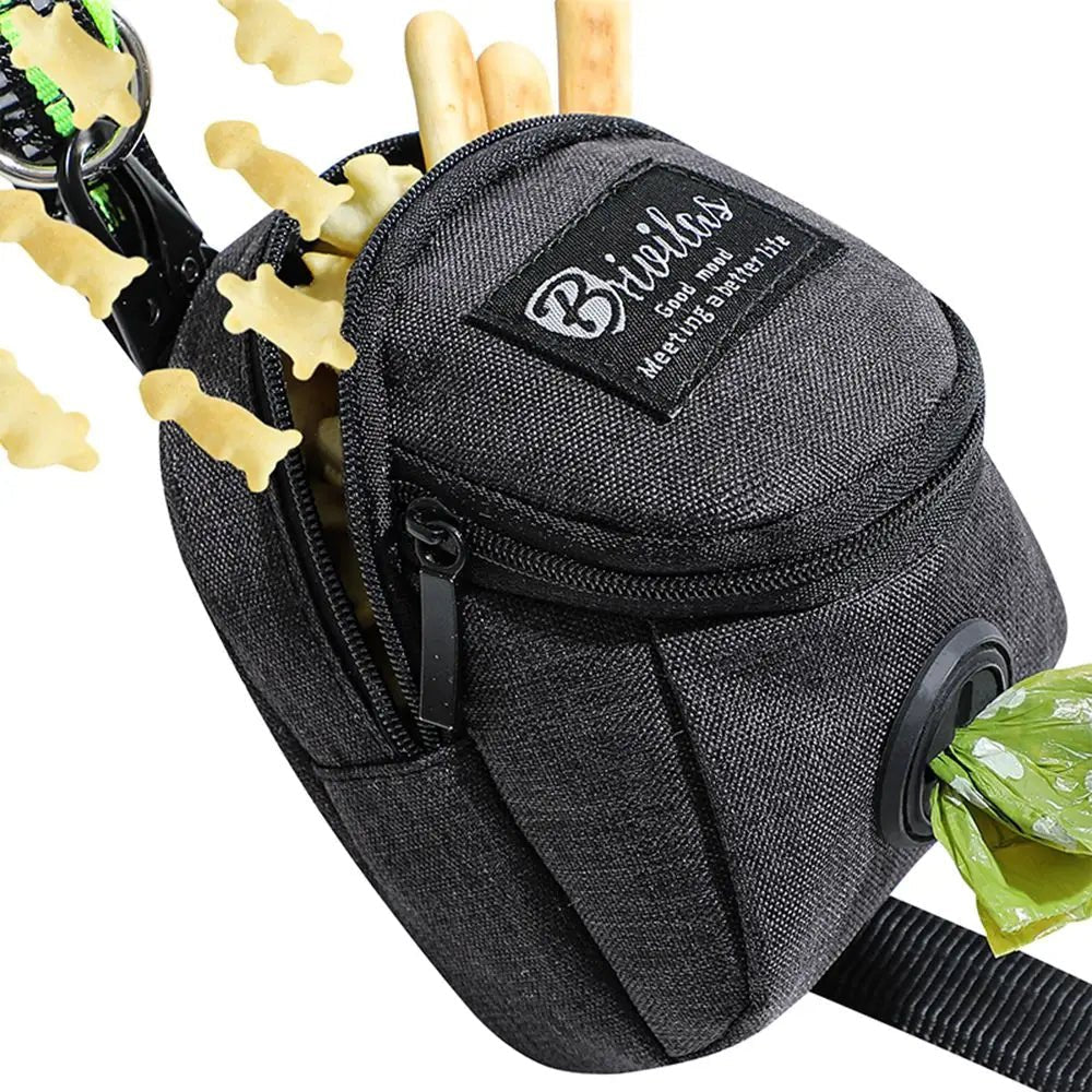 Portable Dog Training Pouch with Poop Bag Holder – Durable Oxford Fabric Treat Bag for Outdoor Use 1