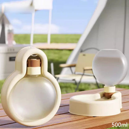 Portable Dog Water Bottle Dispenser with 500ml Capacity – Leak-Proof Travel Design and Wide Drinking Trough for On-the-Go Hydration 3