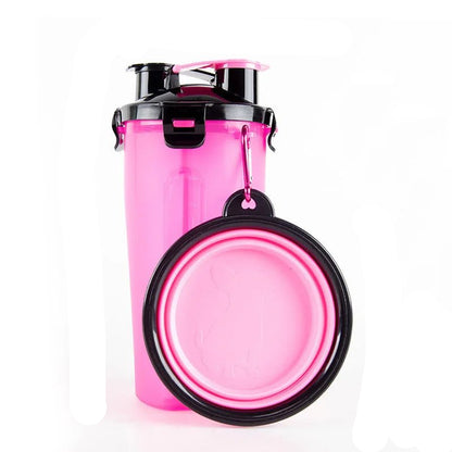 Portable Dog Water Bottle and Food Bowl 2-in-1 with Collapsible Bowls for Travel and Outdoor Adventures 10