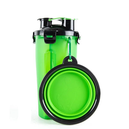 Portable Dog Water Bottle and Food Bowl 2-in-1 with Collapsible Bowls for Travel and Outdoor Adventures 12