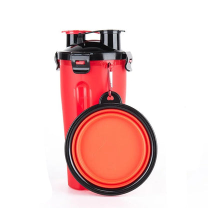 Portable Dog Water Bottle and Food Bowl 2-in-1 with Collapsible Bowls for Travel and Outdoor Adventures 13