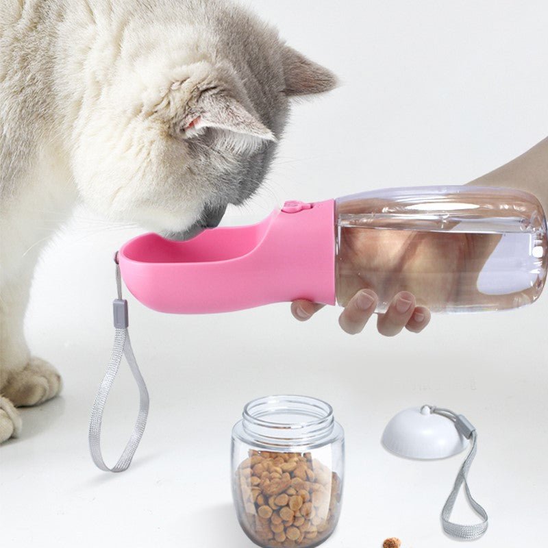 Portable Dog Water Bottle with Built-in Bowl – Lightweight, Leak-Proof Hydration Solution for Travel, 350ML/600ML 1