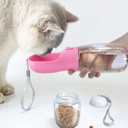 Portable Dog Water Bottle with Built-in Bowl – Lightweight, Leak-Proof Hydration Solution for Travel, 350ML/600ML 1