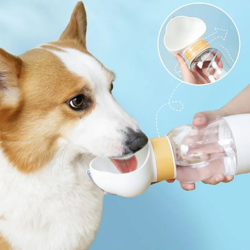 Portable Dog Water Bottle with Built-in Bowl – Lightweight, Leak-Proof Hydration Solution for Travel, 350ML/600ML 3