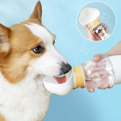 Portable Dog Water Bottle with Built-in Bowl – Lightweight, Leak-Proof Hydration Solution for Travel, 350ML/600ML 3