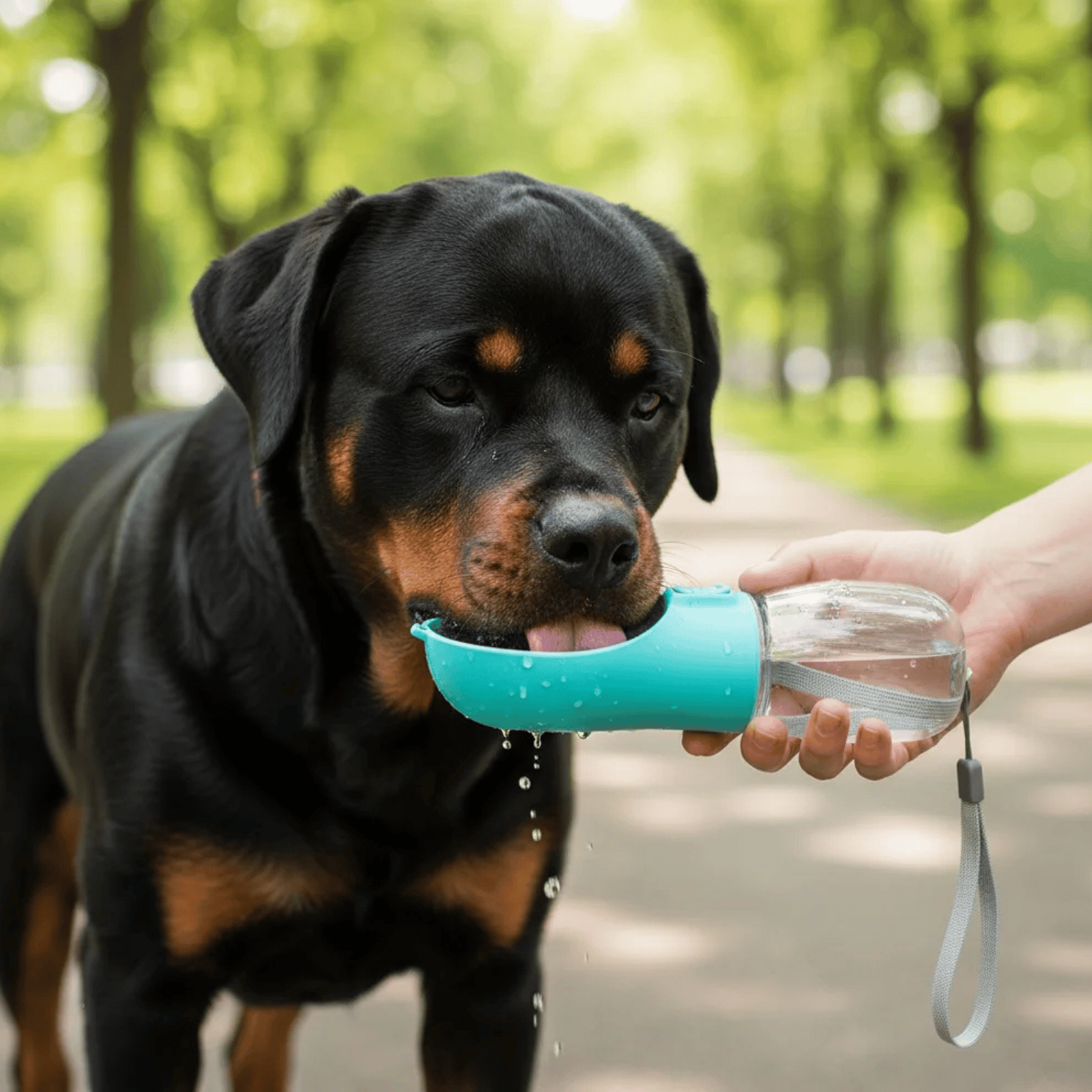 Portable Dog Water Bottle with Food Container – Leak-Proof Design for Travel and Walks 1