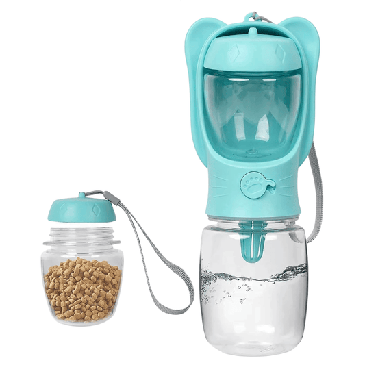 Portable Dog Water Bottle with Food Container – Leak-Proof Travel Solution for Pets 0