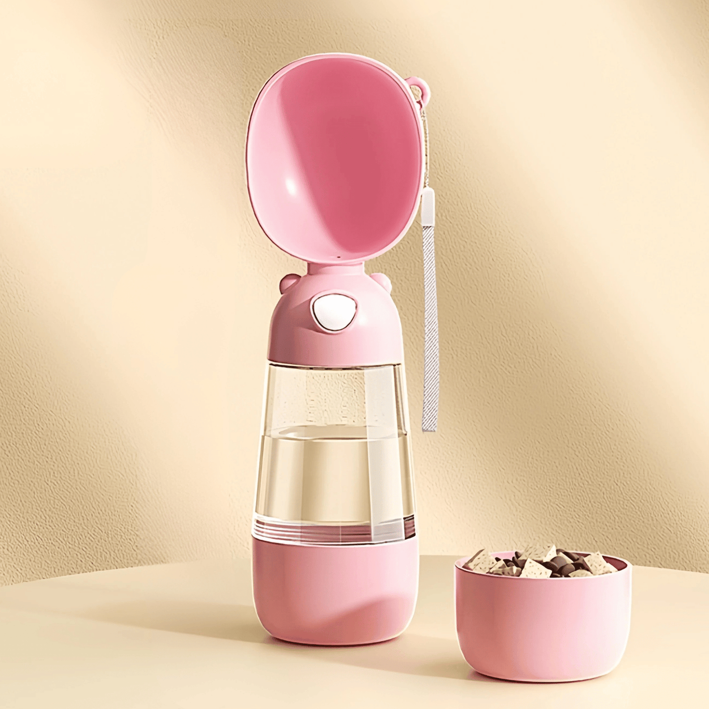 Portable Dog Water Bottle with Food Dispenser – Leak-Proof Travel Solution 0