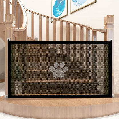 Portable Mesh Pet Safety Gate for Dogs and Cats – Easy No-Drill Installation 0