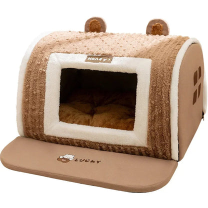 Portable Pet House for Dogs and Cats – Lightweight Foldable Design with Soft Removable Mat for Cozy Comfort 4