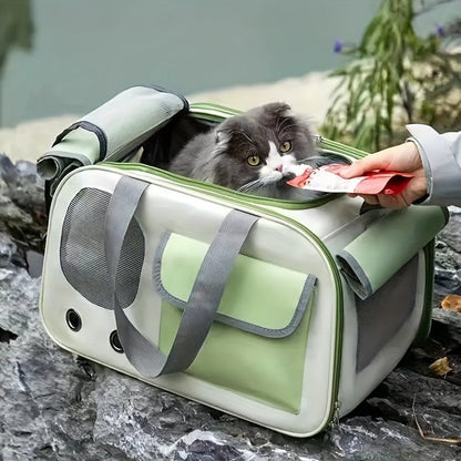Portable Space Capsule Pet Carrier Bag for Cats and Small Dogs – Airline Approved, Foldable with Ventilation 1