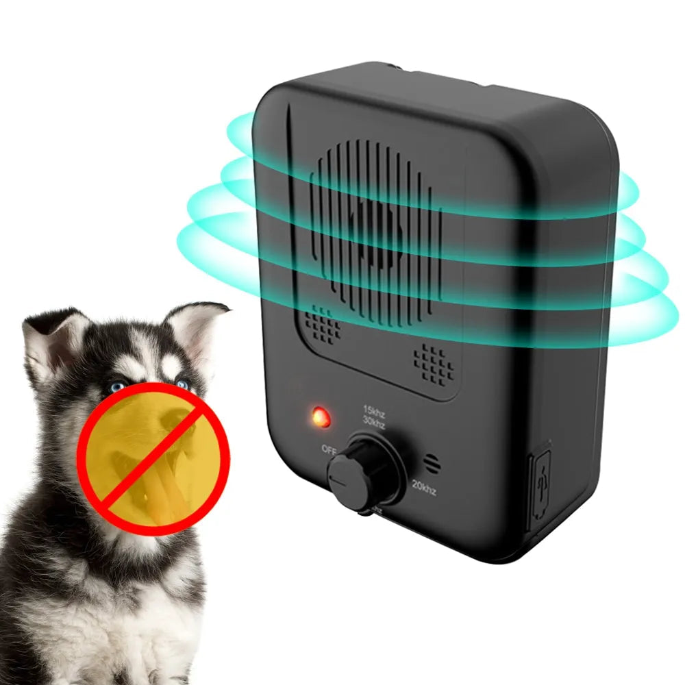 Portable Ultrasonic Dog Bark Deterrent Device – Adjustable Sound Levels, Waterproof Anti Barking Device for Outdoor Use 0