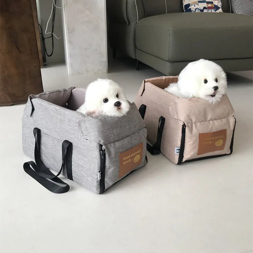 Portable Waterproof Dog and Cat Travel Bed – Oxford Fabric, Removable Cushion, Two Sizes for Comfort in Car or On-the-Go 6