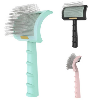 Professional Dog Grooming Comb with Long Stainless Steel Pins – Ergonomic Slicker Brush for Shedding and Detangling 1