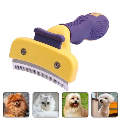 Professional Dog and Cat Grooming Brush with Ergonomic Design and Dense Metal Teeth 1