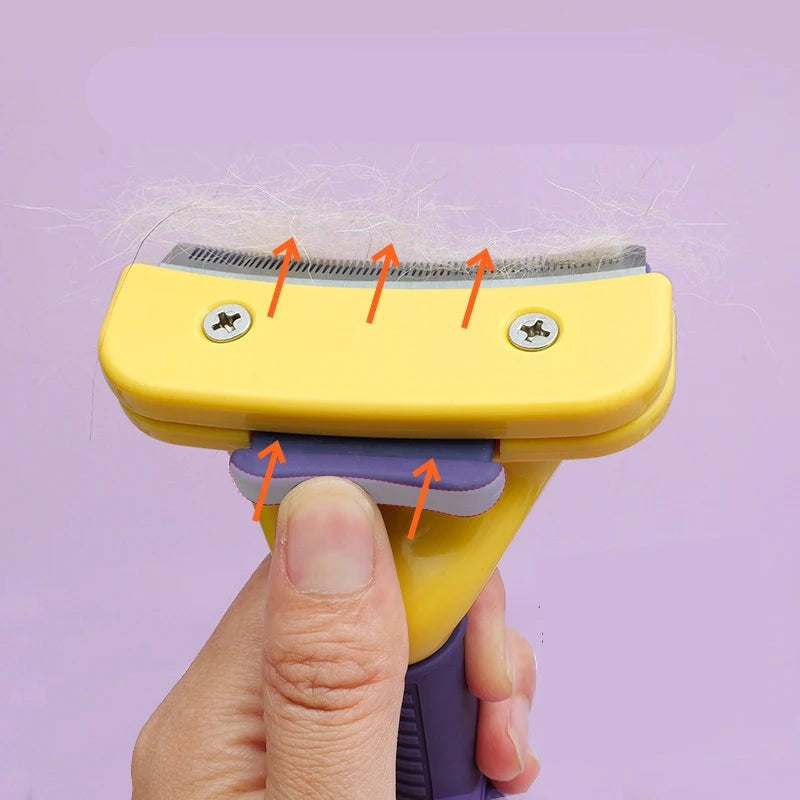 Professional Dog and Cat Grooming Brush with Ergonomic Design and Dense Metal Teeth 5