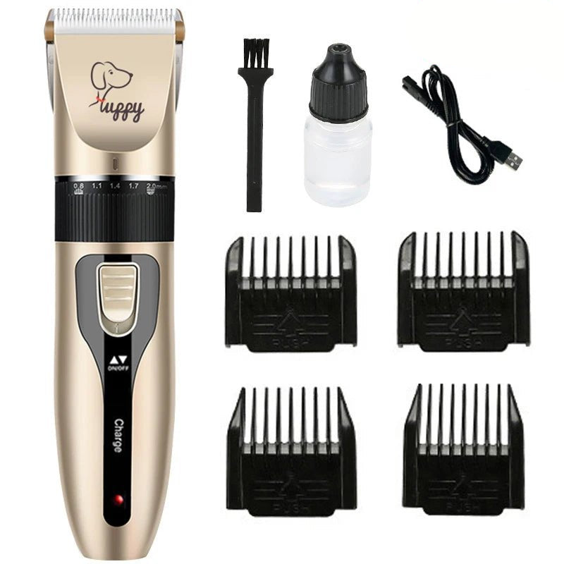 Professional Electric Pet Trimmer Kit with Ceramic Blade and Five Speed Settings 0