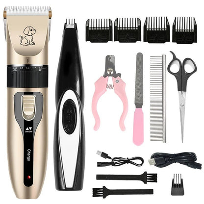 Professional Electric Pet Trimmer Kit with Ceramic Blade and Five Speed Settings 1