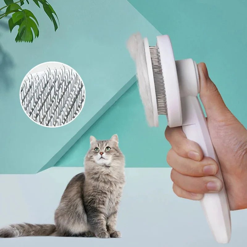 Professional Pet Grooming Brush for Cats and Dogs with Click Hair Removal System 1