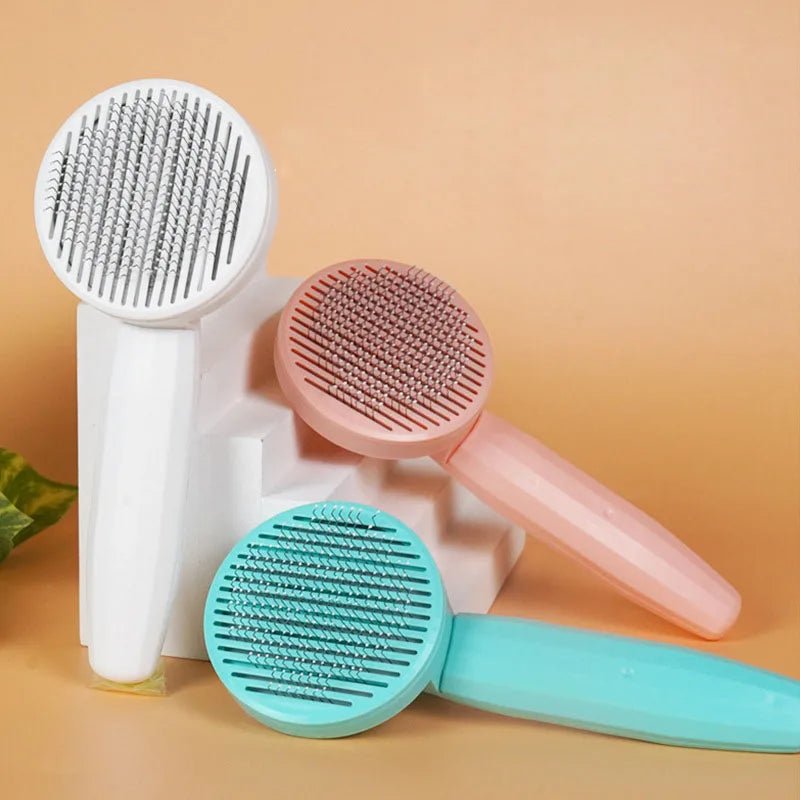 Professional Pet Grooming Brush for Cats and Dogs with Click Hair Removal System 2