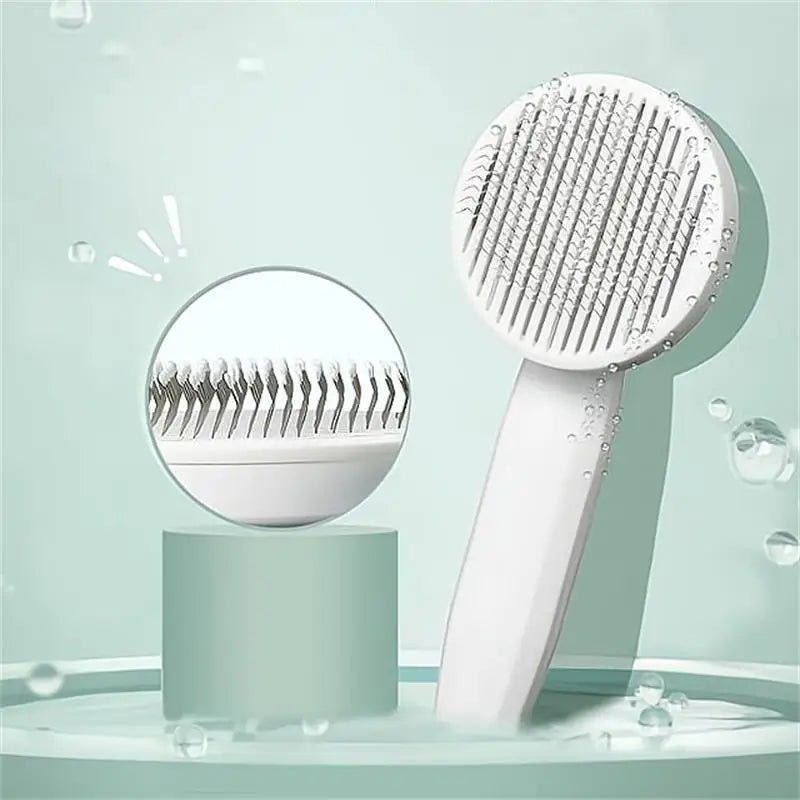 Professional Pet Grooming Brush for Cats and Dogs with Click Hair Removal System 3