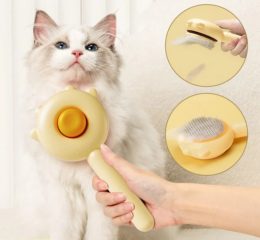 PurrGlow Cat Brush for Effortless Hair Removal and Healthy Coat Care 0