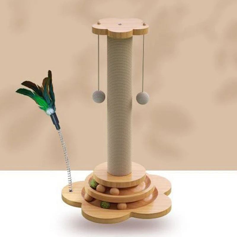 PurrTurn | Elegant Wooden Toy with Scratching Post 5