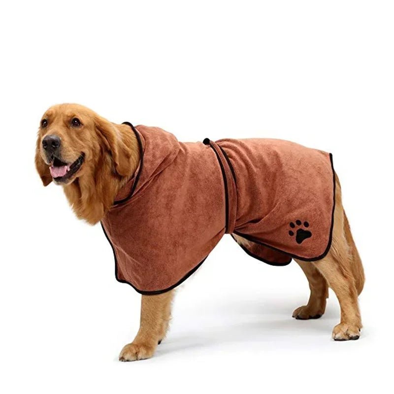 Quick-Drying Microfiber Dog Bathrobe with Hood – Adjustable Fit for All Sizes, Super Absorbent Dog Robe 1